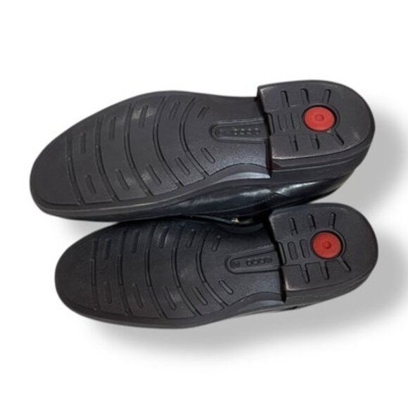 ECCO Seattle Slip On Loafers Black Leather Size 7 - Picture 5 of 5